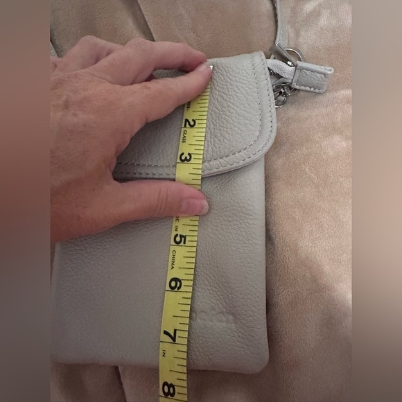 Befen leather phone bag in cream - Picture 7 of 7